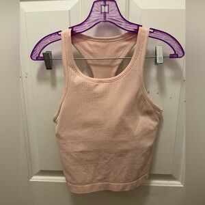 🍋 LIKE NEW Lululemon Ebb To Street Racerback Crop Tank - Pink Mist (?) - Sz 8